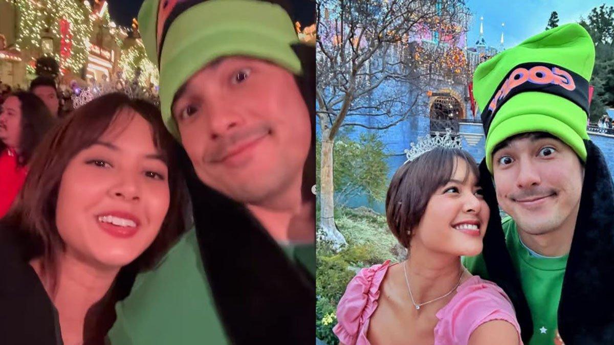 Aurelie Moeremans dan Tyler Bigenho di Disneland