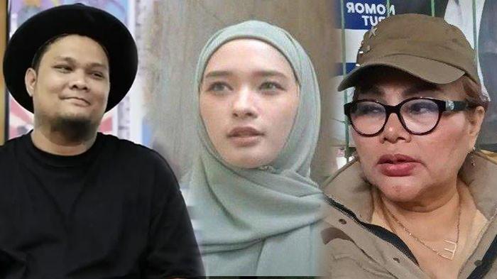 ISU PERSELINGKUHAN - Virgoun (KIRI) dan Eva Manurung (KANAN) iktu bereaksi pasca isu perselingkuhan Inara Rusli (TENGAH) dengan suami seorang influencer.