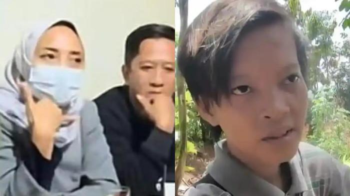 RIVAL INDIGO DIJEMPUT - Rival Altaf alias Rival Indigo (kiri), anak indigo yang membantu pencarian pendaki hilang, Syafiq Ali, di Gunung Slamet, Jawa Tengah, dijemput ayah dan ibunya (kanan).