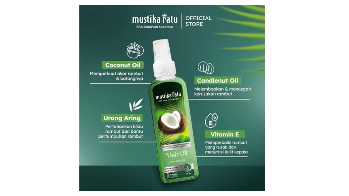 Ilustrasi kandungan utama dari produk Mustika Ratu Minyak Cemceman 175ml