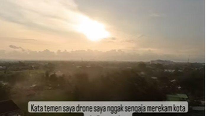 Penampakan Kota Gaib Saranjana Kotabaru terekam lewat drone.