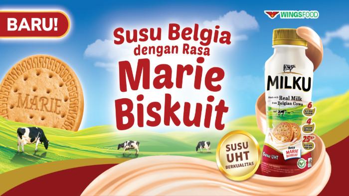 WINGS Food hadirkan varian baru susu UHT MILKU Rasa Marie Biskuit