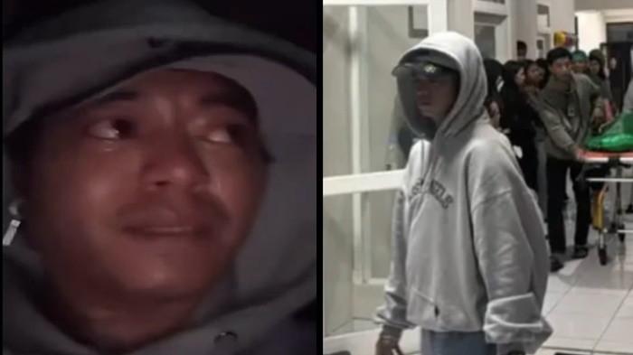 TANGIS PECAH - Reza Arap sempat membagikan video singkat yang menunjukkan dirinya menangis terseduh-seduh menyampaikan permintaan maaf setelah Lula Lahfah meninggal