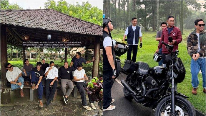 Bek Timnas Indonesia dan Persija Jakarta, Rizky Ridho, tampak menikmati waktu bersama sejumlah publik figur seperti Arief Muhammad, Surya Insomnia, dan kawan-kawan.