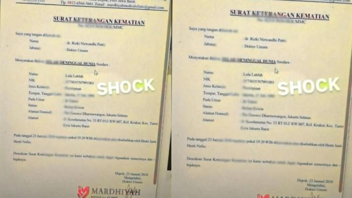  LULA LAHFAH MENINGGAL - Dokumen medis Lula Lahfah akhirnya muncul ke publik dan menjadi jawaban atas simpang siur yang beredar. (Istimewa/Threads)