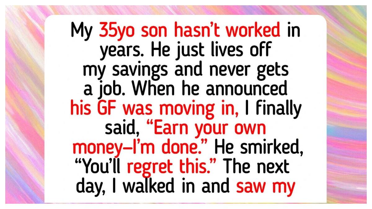 Seorang ayah membagikan pengalamannya saat ia memutuskan berhenti secara finansial mendukung anaknya yang sudah dewasa. Meskipun ia selama ini membayar biaya sekolah, tempat tinggal, dan kebutuhan lainnya, sang anak tetap bergantung pada orang tuanya dan bahkan ingin pacarnya tinggal bersama mereka. Ketika sang ayah akhirnya menetapkan batasan dan mengatakan anaknya harus berdiri sendiri, sang anak bereaksi dengan cara yang mengejutkan membawa seorang pengacara dan mengklaim “stres emosional” terhadap ayahnya. Cerita ini mengangkat dilema antara kasih sayang orang tua dan perlunya batasan ketika membantu beralih menjadi membiarkan anak mandiri.