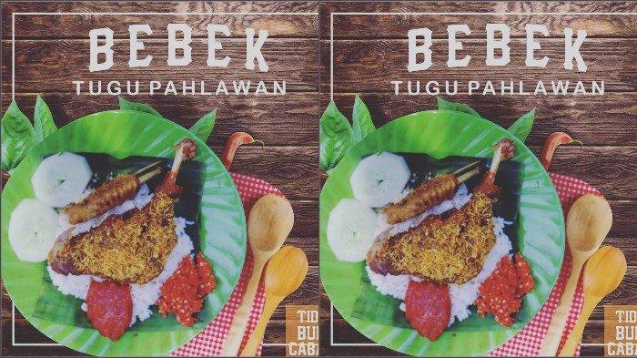 Nasi Bebek Tugu Pahlawan, satu tempat makan siang enak dekat Stasiun Pasar Turi Surabaya.