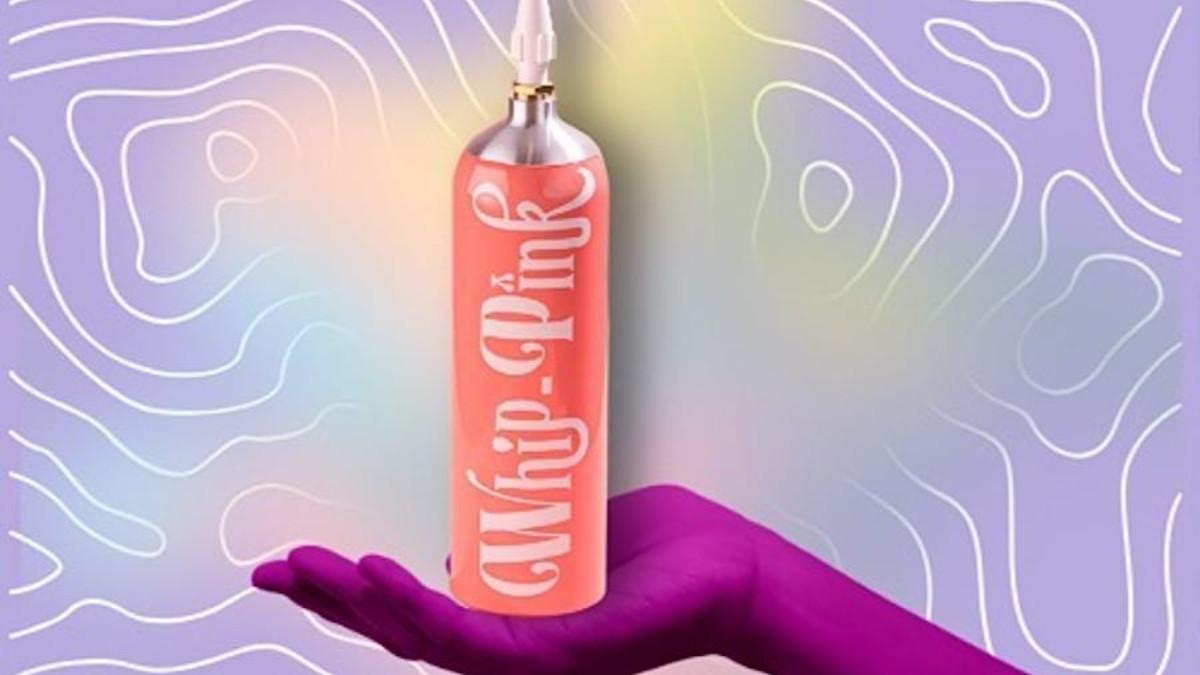 LULA LAHFAH - Tabung gas nitrous oxide (N2O) yang dikenal sebagai ‘Whip Pink’.