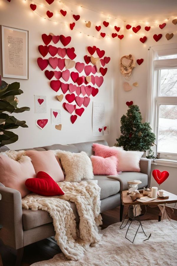 This contains: Charming DIY Valentine’s Decorations to Brighten Your Home
