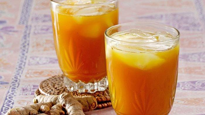 ilustrasi minuman kunyit asam