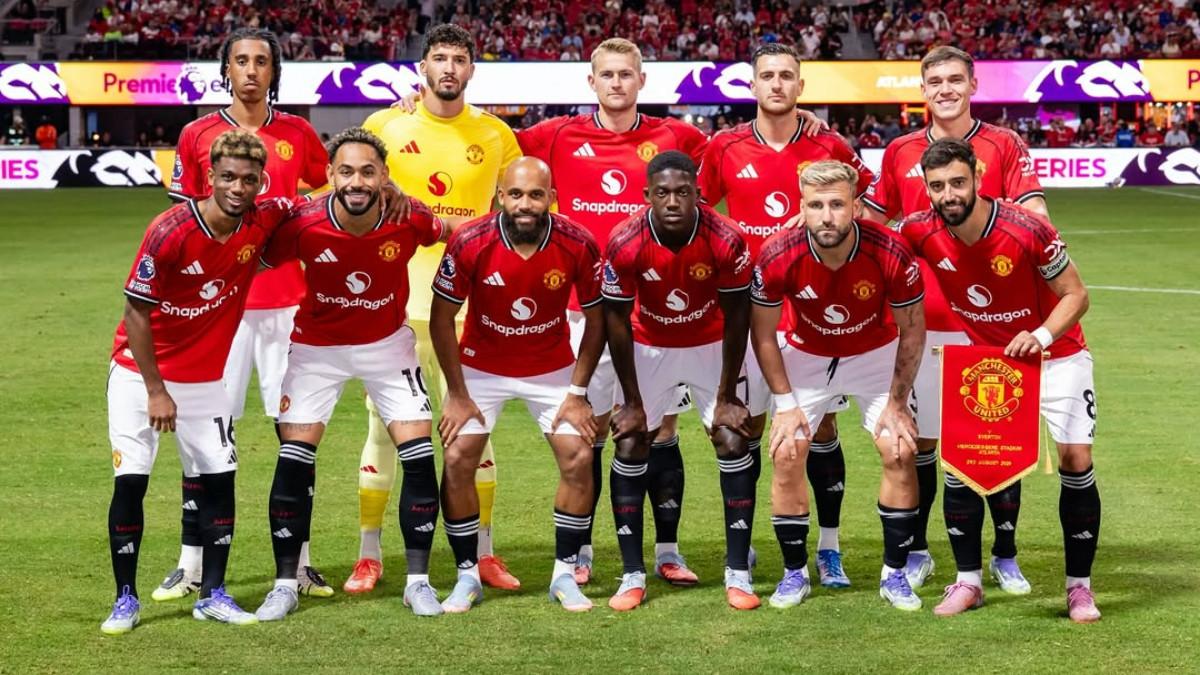 LIGA INGGRIS - Skuad Manchester United menghadapi Everton di Mercedes-Benz Stadium, Atlanta dalam laga Premier League Summer Series, Selasa (4/8/2025),