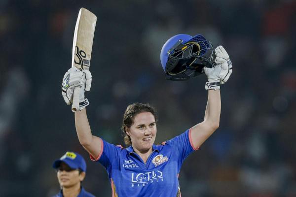 Nat Sciver-Brunt ended WPL’s 1059-day wait for a centurion, bringing up her hundred against Mumbai Indians in a group match.