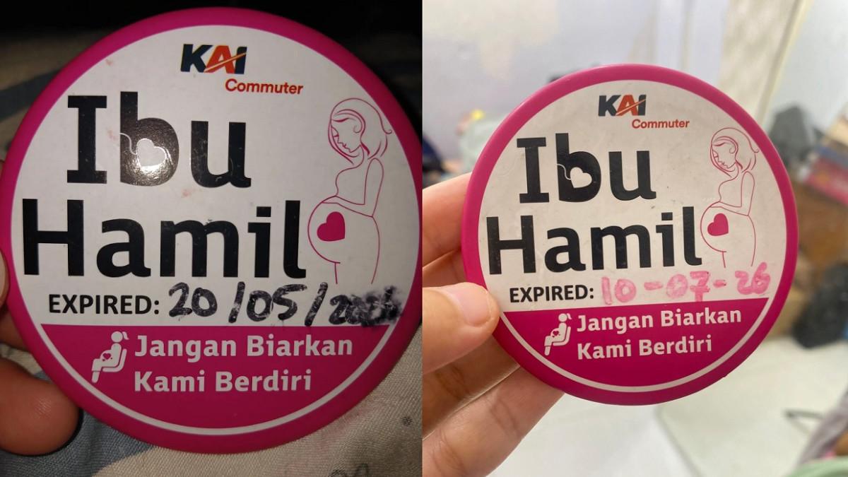 PIN BUMIL PALSU - Wujud pin ibu hamil asli yang dikeluarkan secara resmi oleh KAI