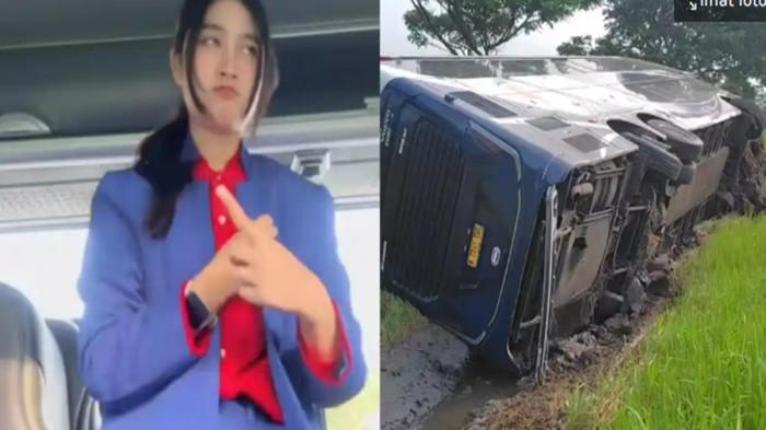 Kecelakaan Bus di Tol Solo