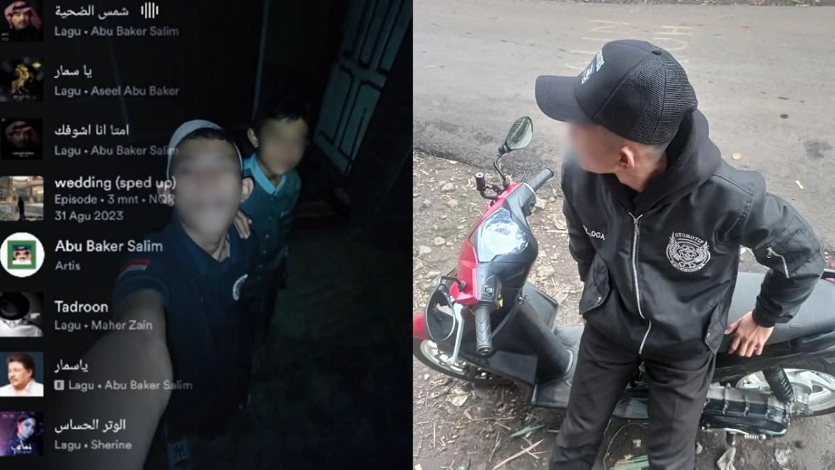 JENAZAH DI KAMUNG GAJAH - Kolase potret pelaku yang bunuh siswa SMP di Kampung Gajah