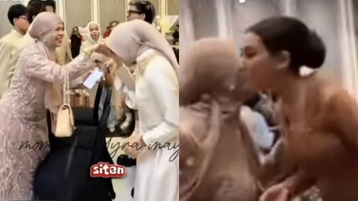 JABAT TANGAN - Momen Geni Faruk berjabat tangan dengan Aurel Hermansyah dan Aaliyah Massaid dicapture Minggu (15/2/2026). Istri Atta Halilintar tak dicium.