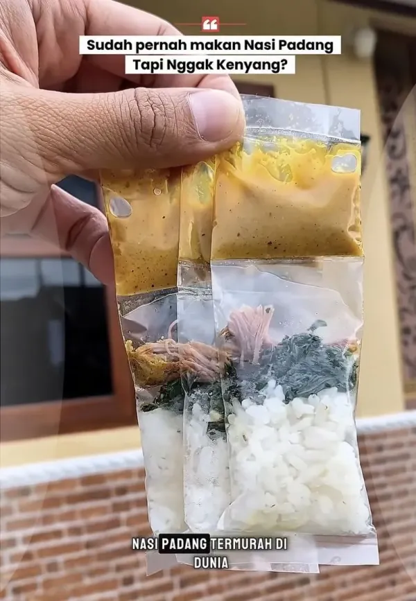 Tren nasi sachet Viral Tren Nasi Sachet yang Minimalis, Ternyata Begini Ide Awalnya