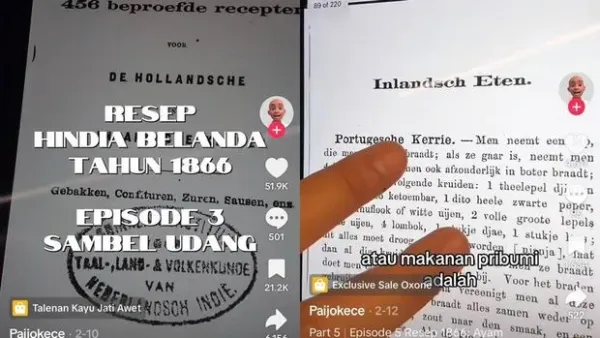 Buku Resep Hindia-Belanda Tahun 1866 Ditemukan! Ini Menu Menariknya