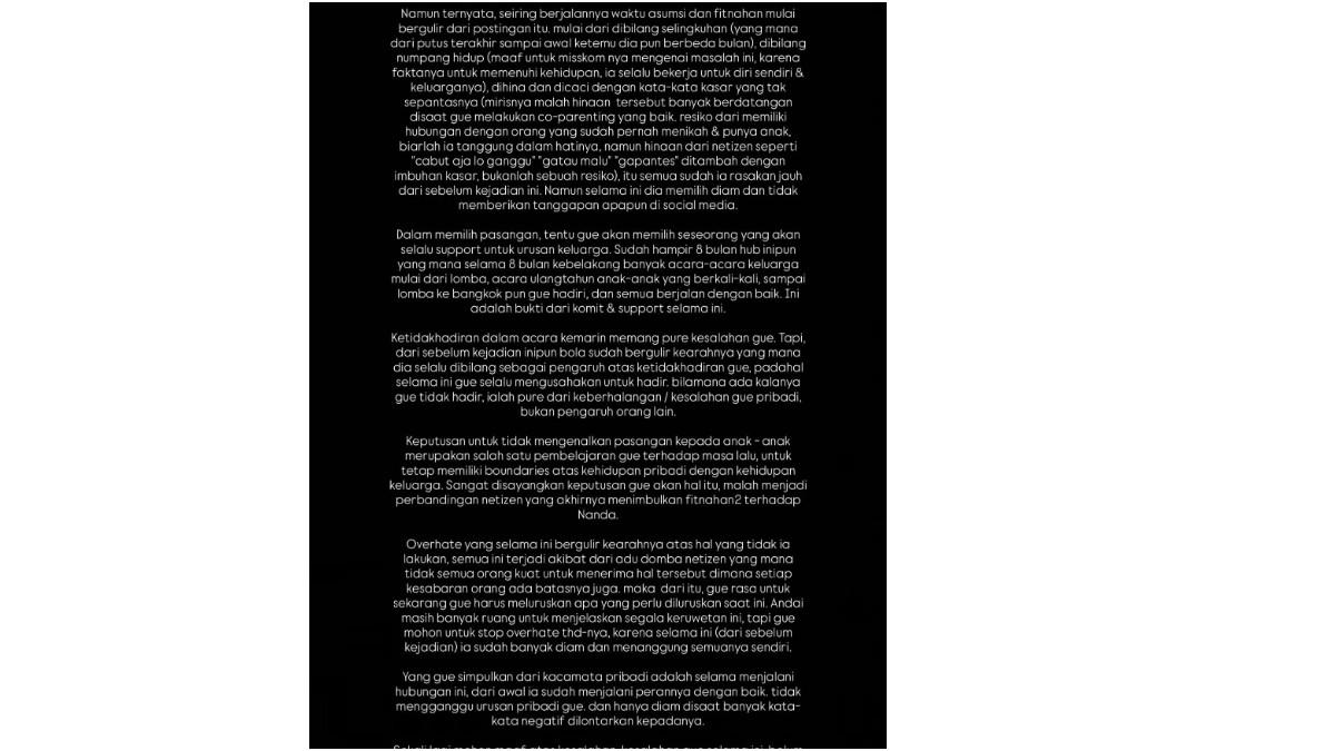 KLARIFIKASI NIKO AL HAKIM - Klarifikasi Niko Al Hakim alias Okin soal hujatan kepada kekasihnya, Ananda Zhafira