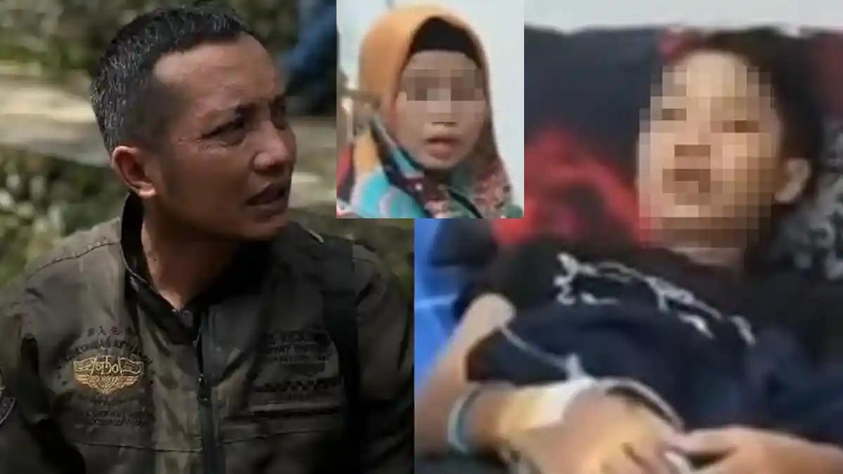 ANAK DISIKSA IBU TIRI - Anwar Satibi (KIRI), NS yang disiksa ibu tiri (KANAN), dan ibu tiri (TENGAH)