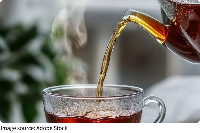 Chá no jardim perfeito