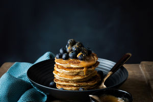 Fluffy Blueberry Pancakes