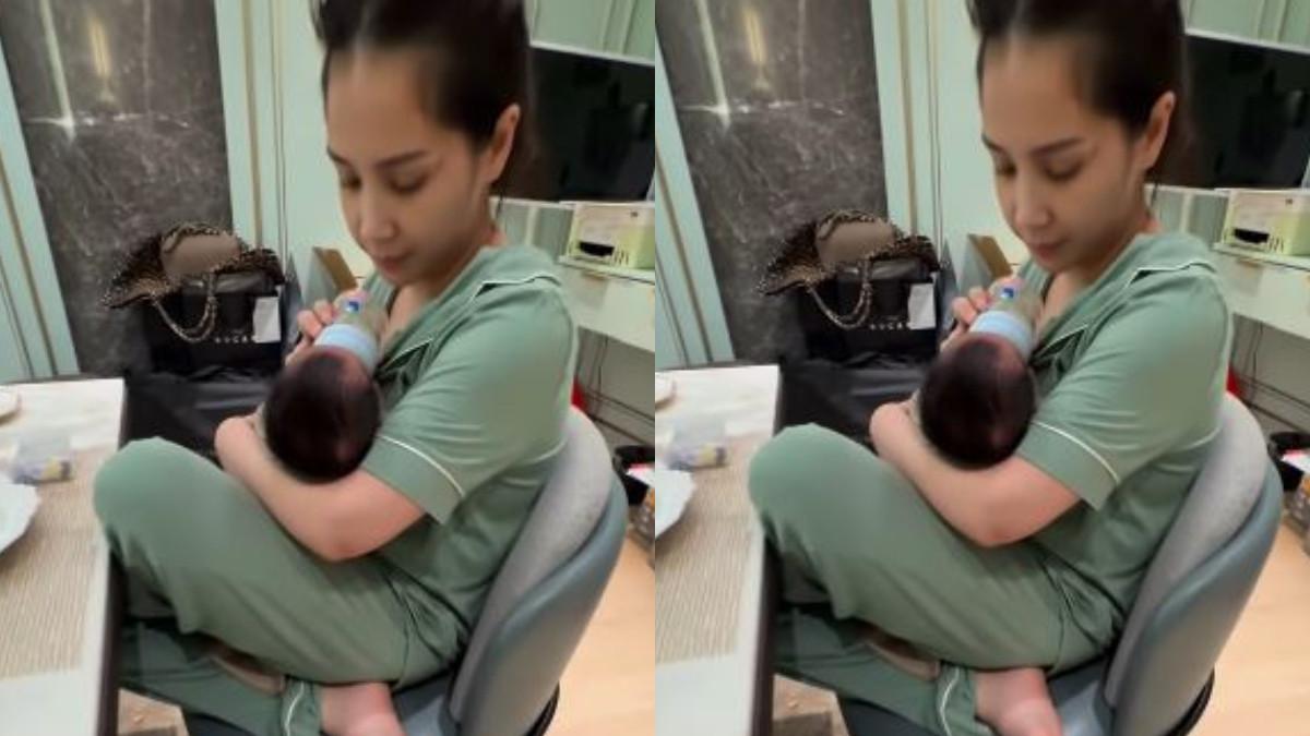 Terungkap sosok bayi yang digendong Nagita Slavina.