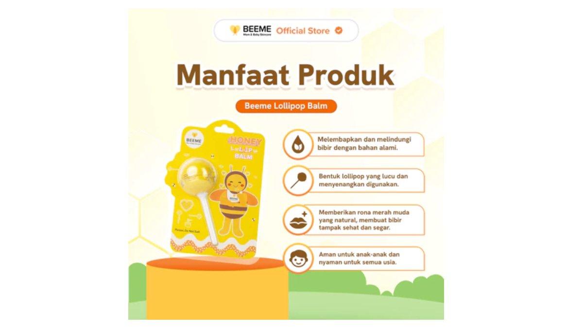 Ilustrasi manfaat dari produk Beeme Honey Lollipop Balm