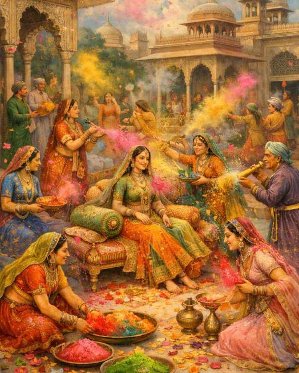 Mughal Harem Holi