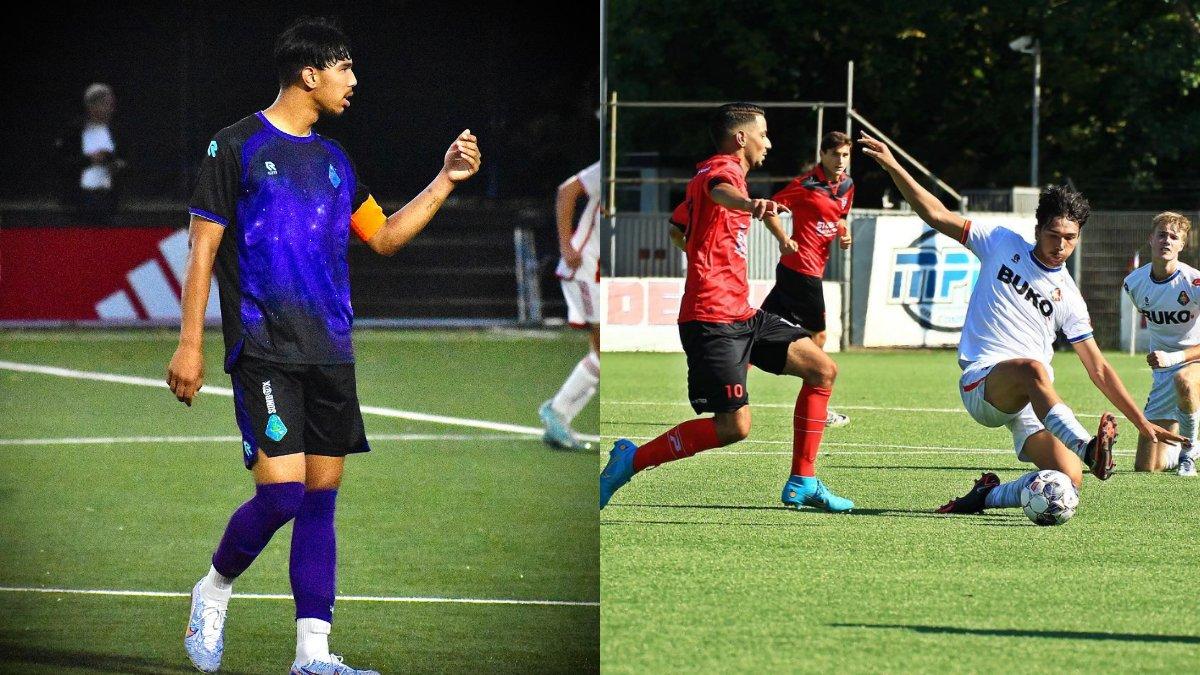 Sosok Damian van Dijk kala menjadi kapten tim (kiri) dan saat melakoni pertandingan (kanan).