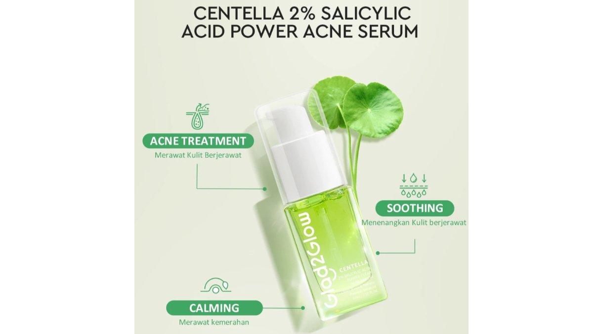 Glad2Glow Centella 2 persen Salicylic Acid Power Acne Serum