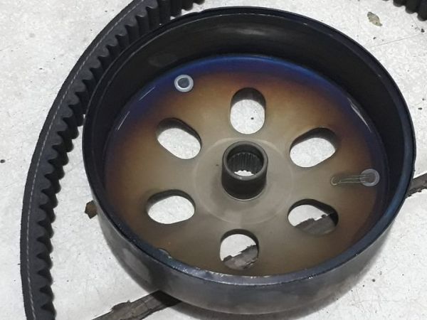 Mangkok kampas ganda yang berubah warna jadi kebiruan