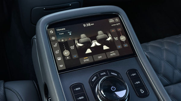 2026 Genesis G90 Prestige Black rear touchscreen