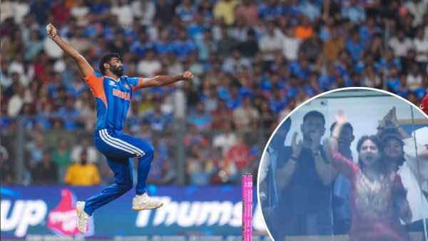 Hey, he is not out, Sakshi jumped on Bumrah's dot ball, Dhoni's funny reaction went viral, video