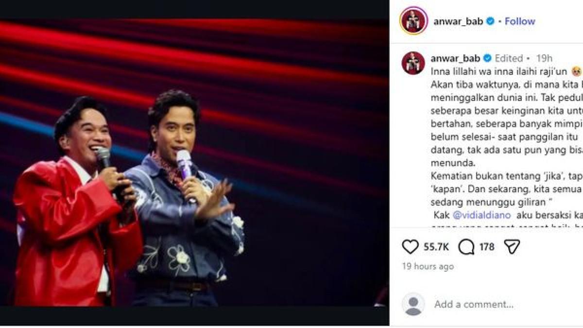 Anwar BAB turut mengenang momen ketika mereka sempat tampil dalam satu panggung.