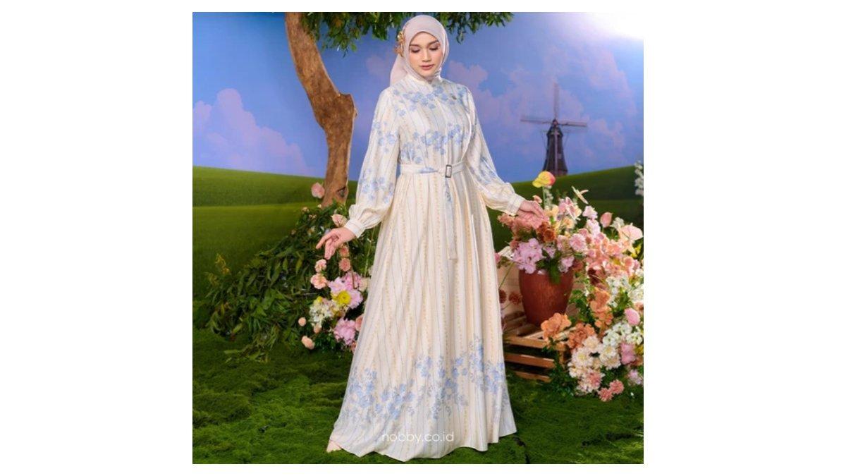Ilustrasi rekomendasi Nobby Eid Collection Alesha Dress Floral Pattern 