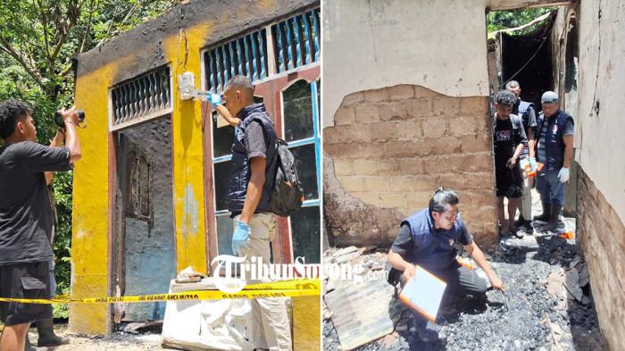 OLAH TKP - Kolase Olah Tempat Kejadian Perkara (TKP) Tim Satreskrim Polresta Sorong Kota di lokasi kebakaran rumah, kawasan belakang Kompleks Taman Makam Pahlawan (TMP) Tri Jaya Sakti, Jalan Layang, Lorong Dua Gang Kunit, Kelurahan Koferbuk, Distrik Sorong, Kota Sorong, Papua Barat Daya, Rabu (11/3/2026).