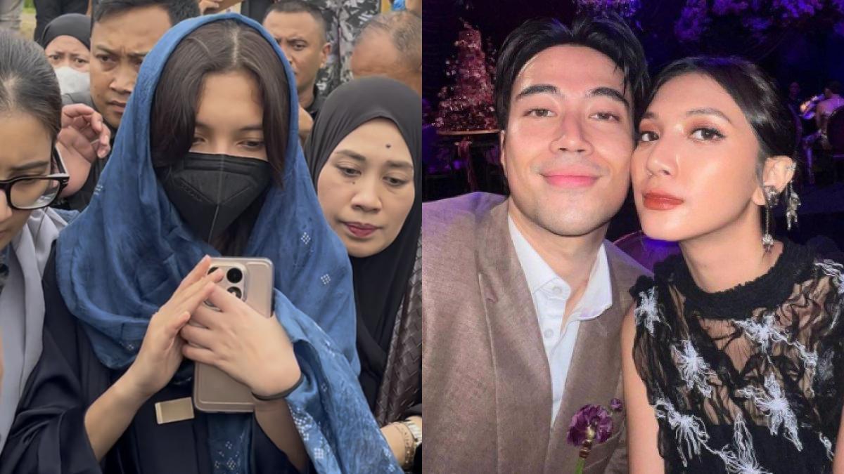 Selendang biru yang dipakai Sheila Dara di pemakaman Vidi Aldiano jadi sorotan, simpan memori haru.