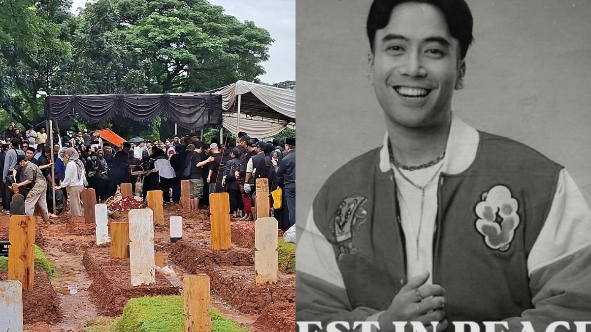 VIDI ALDIANO MENINGGAL - Suasana pemakaman Vidi Aldiano 'ditemani' hujan rintik-rintik