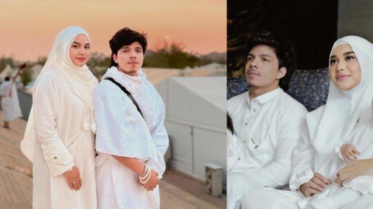 TANAH SUCI - Kolase Atta Halilintar dan Aurel Hermansyah saat beribadah di Tanah Suci (arsip 2024).