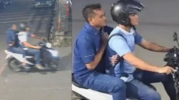 (kiri) Tangkapan layar video dua pengendara motor berboncengan diduga menyiram air keras ke arah Wakil Koordinator Komisi untuk Orang Hilang dan Korban Tindak Kekerasan (KontraS), Andrie Yunus, di Jakarta Pusat, Kamis (12/3/2026) malam.(kanan) Foto terduga pelaku yang beredar di media sosial.