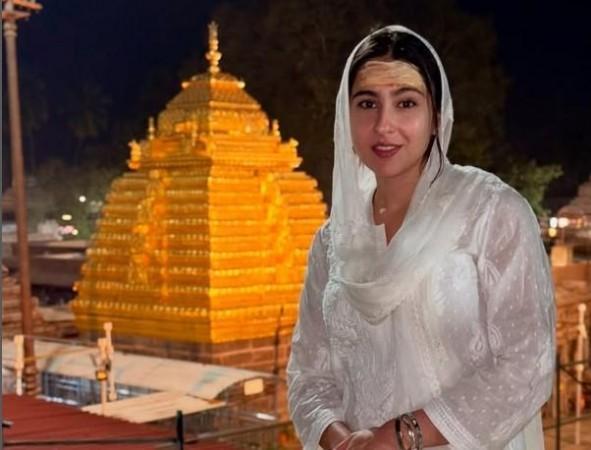 Sara Ali Khan visits Srisailam Mallikarjun Jyotirling temple