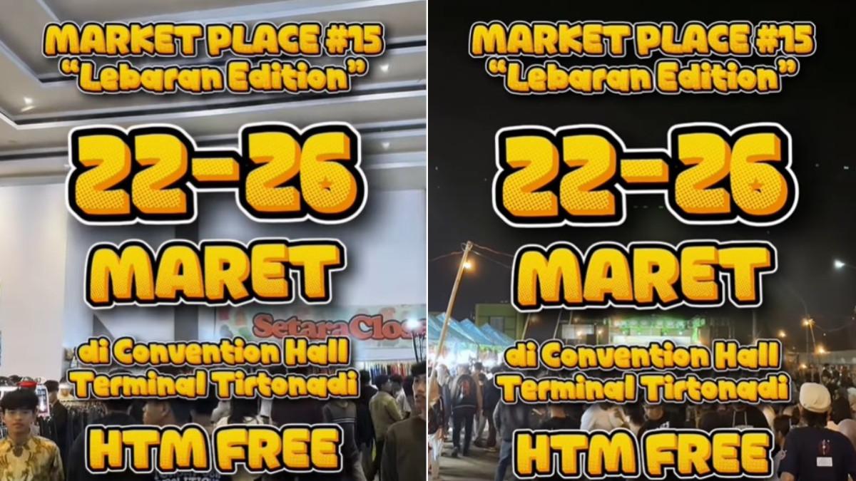 Acara bazar tahunan bertajuk MARKET PLACE “LAR15 MAN15” Lebaran Edition kembali hadir dengan konsep yang lebih meriah dan beragam pilihan tenant.