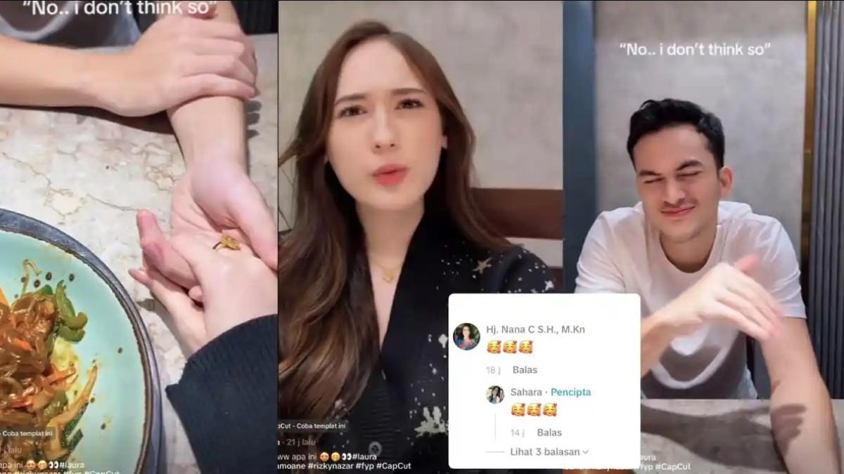 Laura baru saja mengunggah video singkat di mana tangannya digenggam mesra oleh Rizky Nazar.