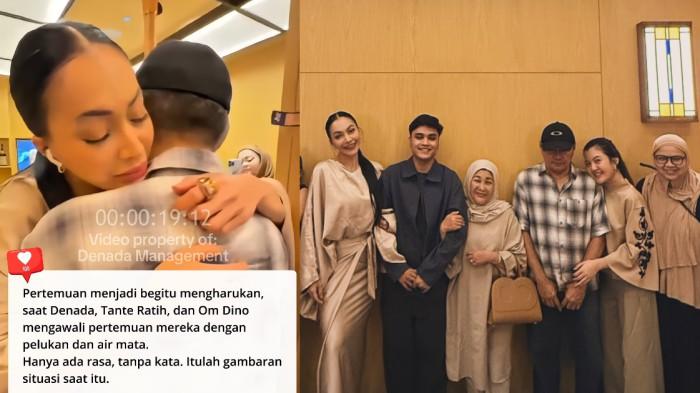 SEPAKAT DAMAI - Kolase pertemuan Denada, Ressa Rizky Rossano dan orang tua angkat anak sulungnya, Sabtu (21/3/2026).