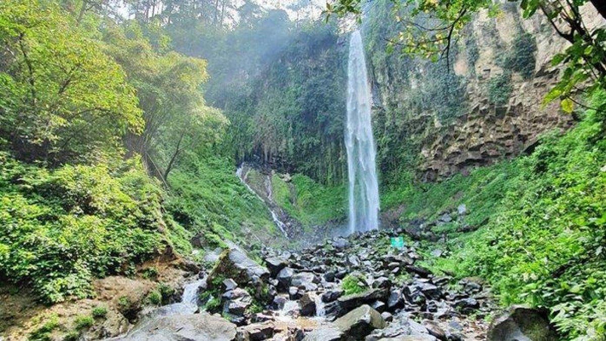 WISATA AIR TERJUN - Taman Wisata Alam (TWA) Grojogan Sewu siap kembali dibuka untuk para wisatawan, Sabtu (4/7/2020).