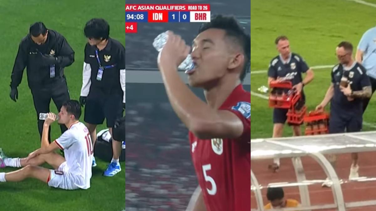 Penggunaan botol minum Timnas Indonesia