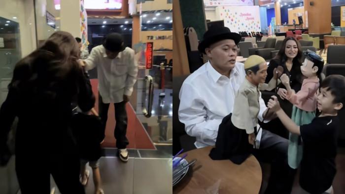 CIUM TANGAN - Pertemuan komedian Sule dengan Nathalie Holshcer dan Adzam Adriansyah dicapture Selasa (10/3/2026).