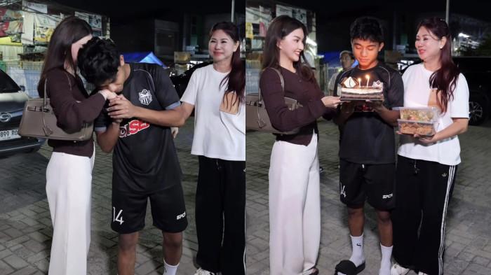 RAYAKAN ULTAH - Akhirnya artis Sarwendah bertemu penyanyi Betrand Peto lagi, dicapture Sabtu (14/3/2026). Janda Ruben Onsu beri kejutan ulang tahun kepada Onyo.