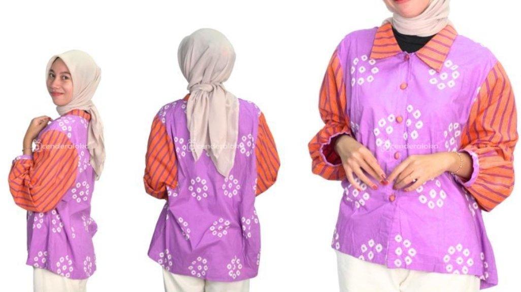 Blouse Etnis Jumputan dan Lurik